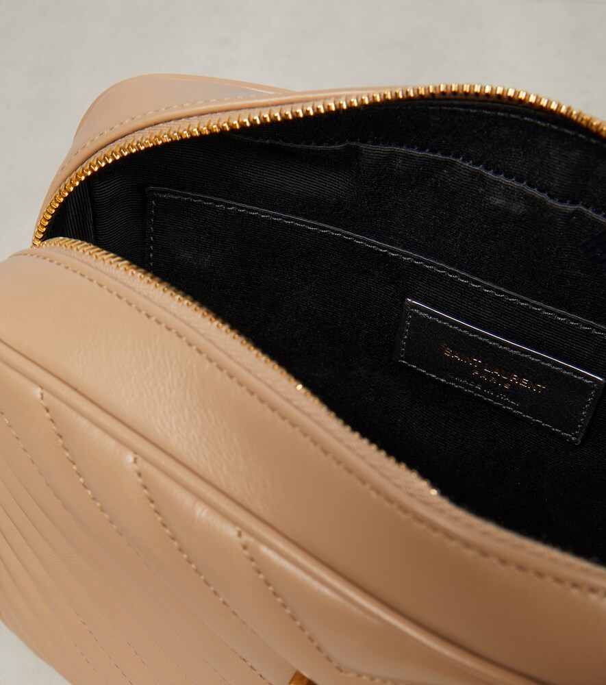 Saint Laurent Lou Medium Quilted Leather Camera Crossbody Bag In Dark