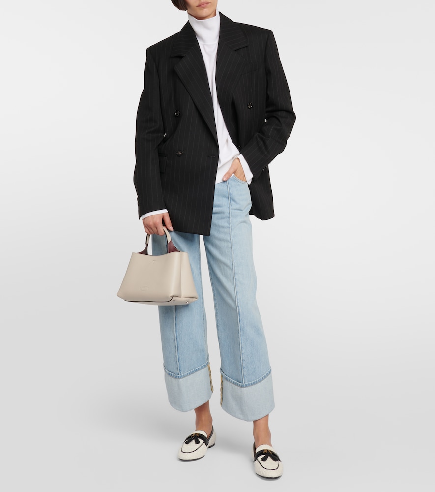 Tod's Tasseled bouclé and leather loafers
