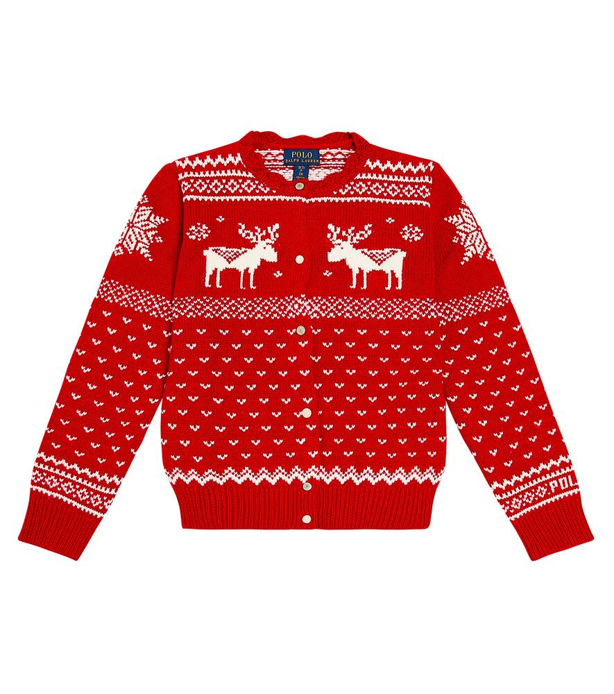 Polo Ralph Lauren Kids Cotton and wool jacquard cardigan
