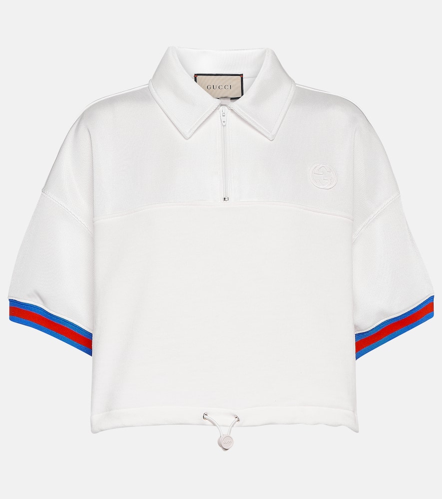 Gucci Cropped jersey shirt