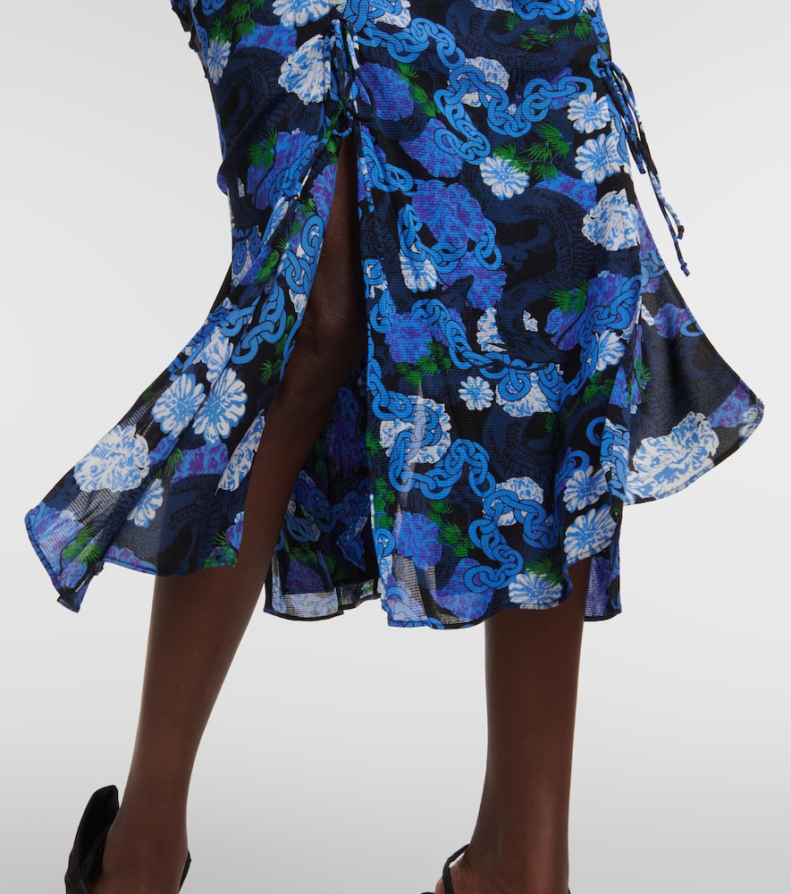  Diane Von Furstenberg Diane Von Furstenberg Bedrucktes Midikleid Corinne Aus Mesh 