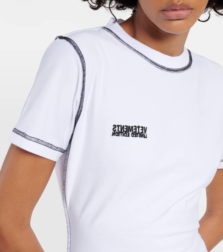 Vetements Cotton-blend Jersey T-shirt In White
