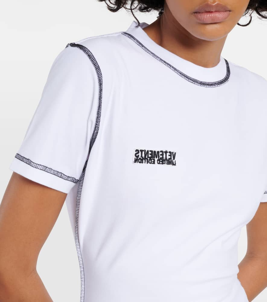 Shop Vetements Cotton-blend Jersey T-shirt In White