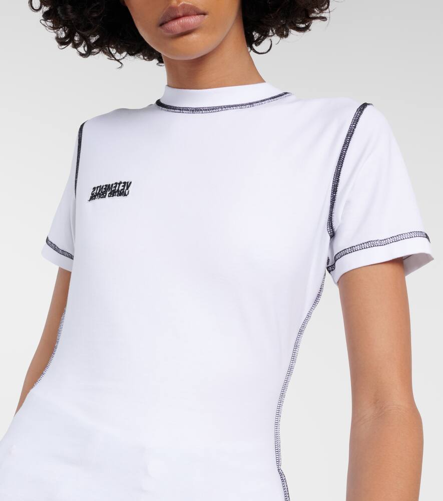 Vetements Cotton-blend Jersey T-shirt In White