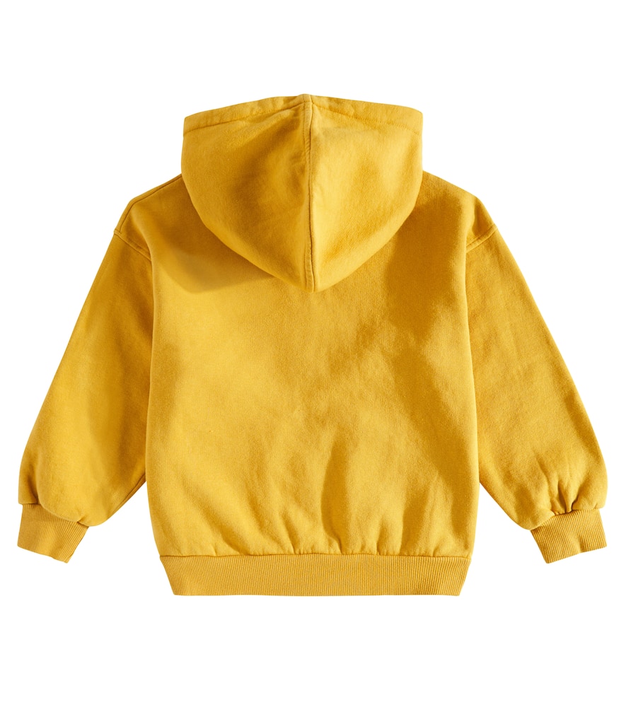 Bobo Choses Cotton Zip-up Hoodie In Yellow