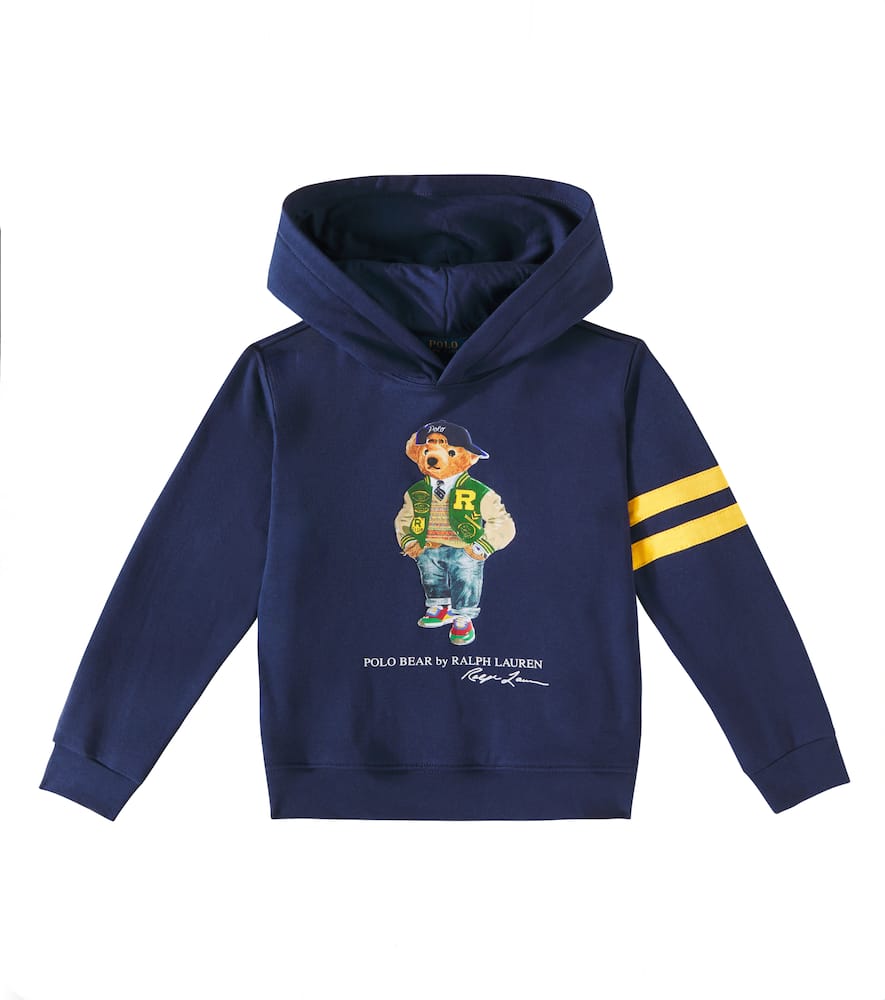Polo Ralph Lauren Kids Polo Bear cotton-blend jersey hoodie