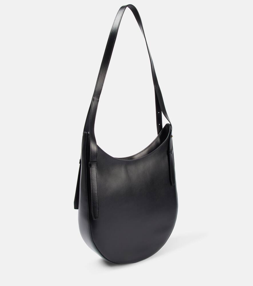 Coperni Medium Black Leather Hobo Shoulder Bag In Black