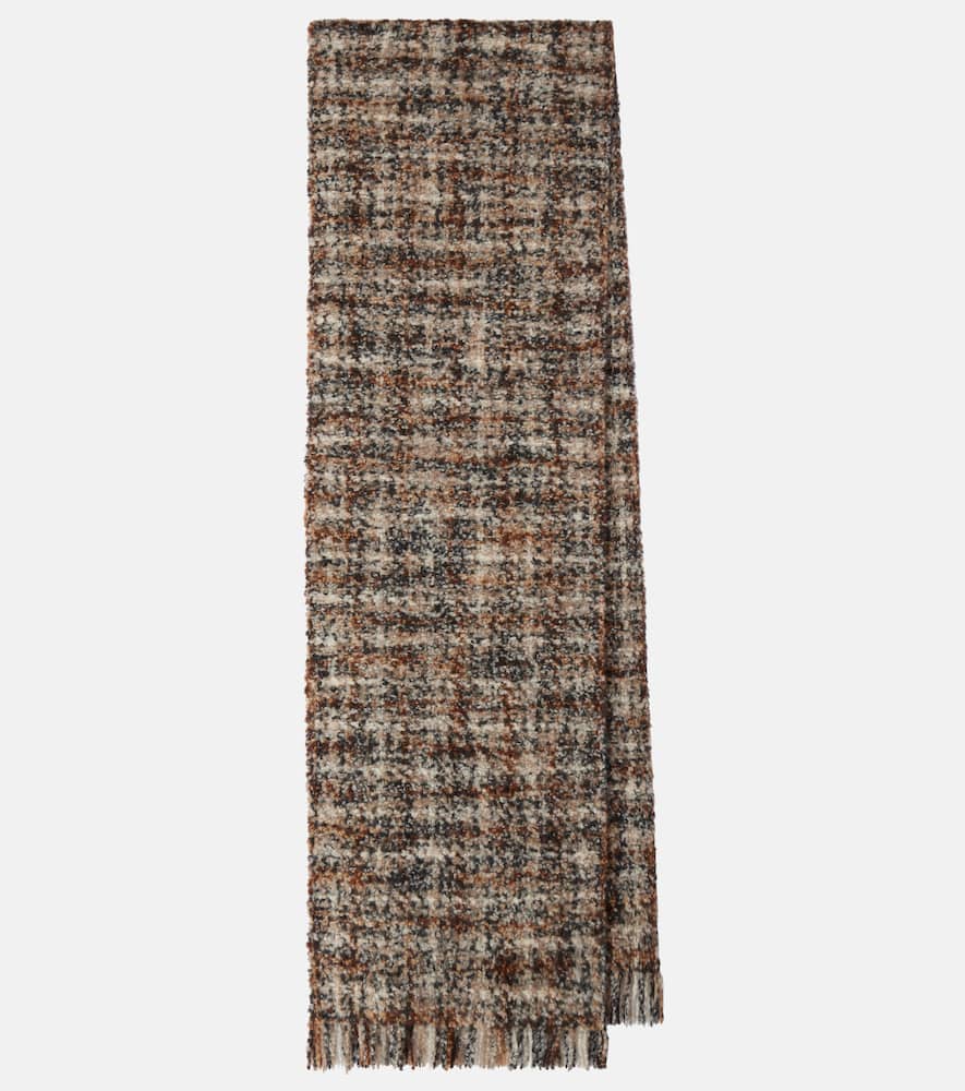 Polip cashmere and silk bouclé scarf
