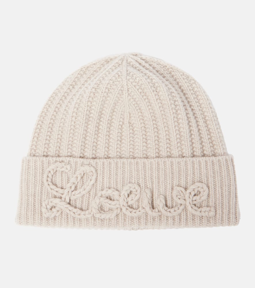 Logo ribbed-knit wool beanie