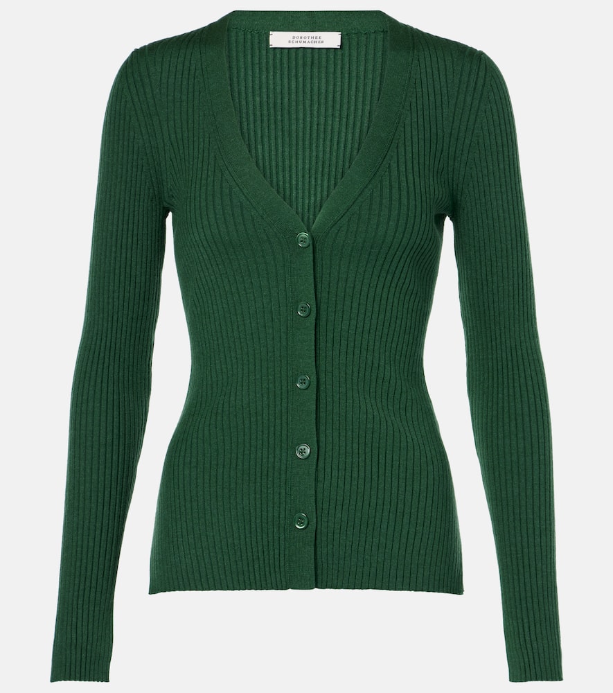Essential Ease wool and silk-blend cardigan
