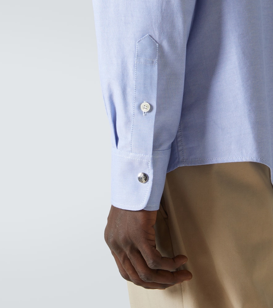Moncler Chemise Avec Broderie En Coton In Cool Blue