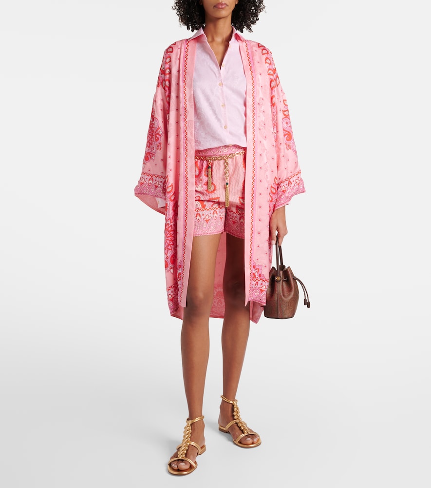  Etro Etro Paisley Cotton And Silk Shorts 