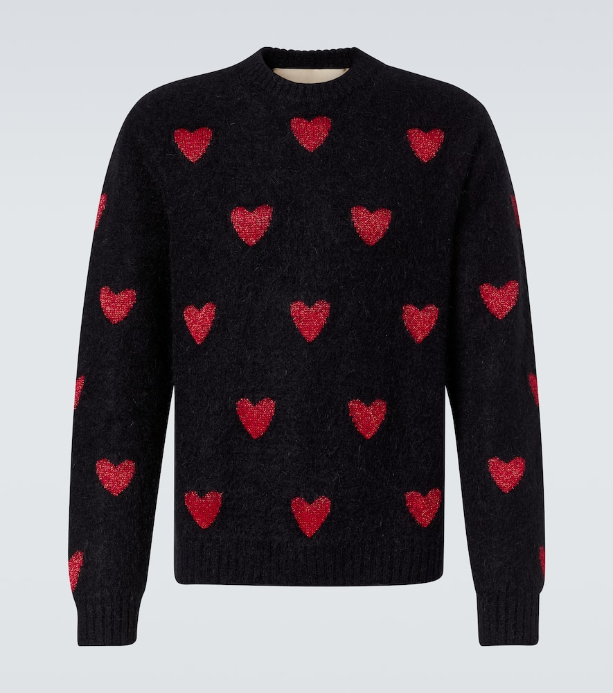 Lamé jacquard sweater