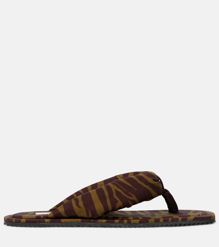 Shop Attico Indie Zebra-print Thong Sandals