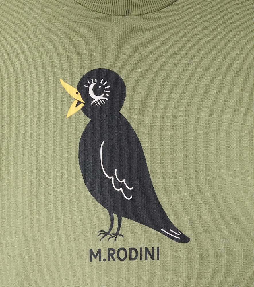 Mini Rodini Blackbird Cotton Jersey Sweatshirt