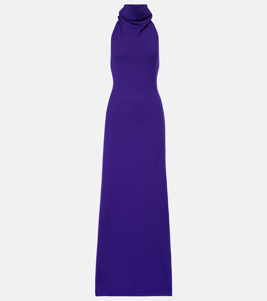 Tom Ford Women's Purple Halterneck Cashmere-Blend Gown UK Size 2 - Mytheresa