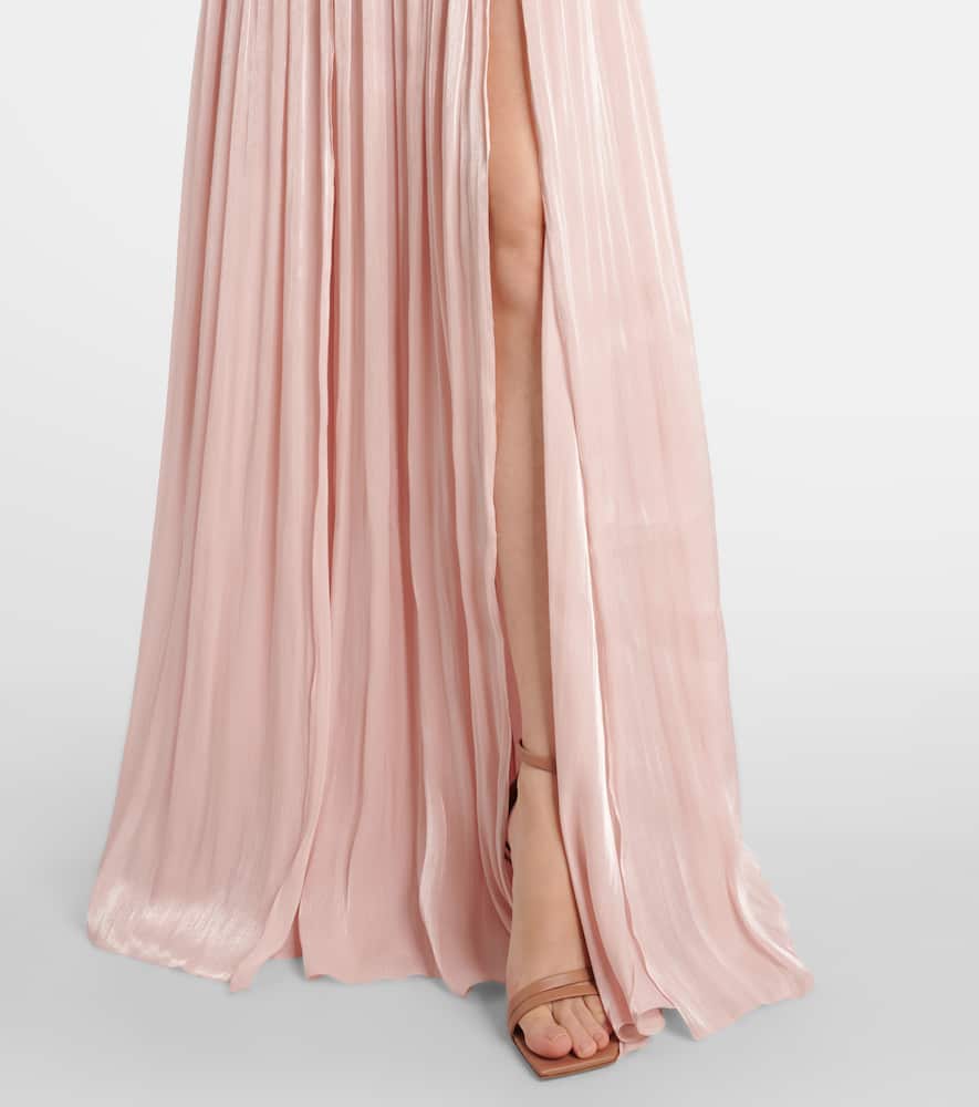 Costarellos Womens Nude Pink Nalina Embellished Woven Gown In Pink