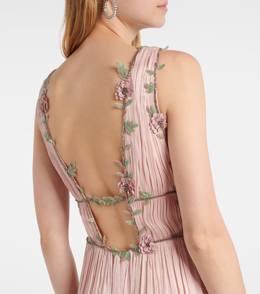 Costarellos Womens Nude Pink Nalina Embellished Woven Gown In Pink