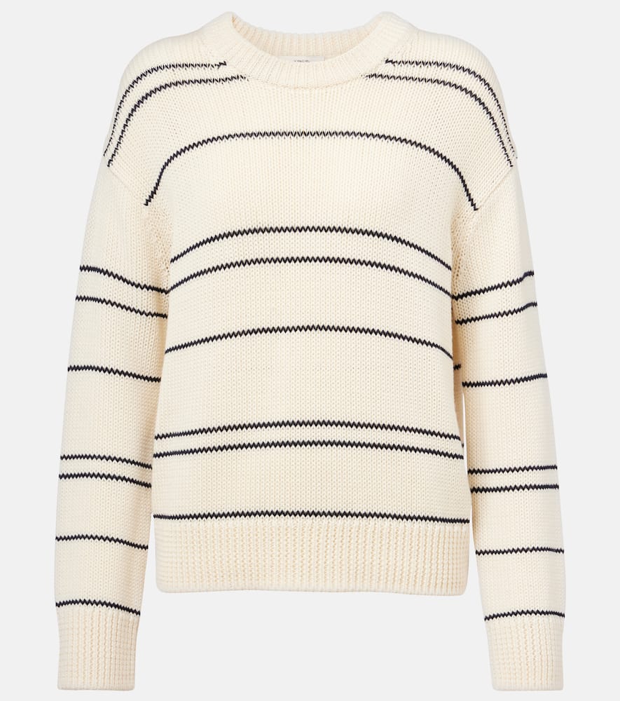Striped wool-blend sweater