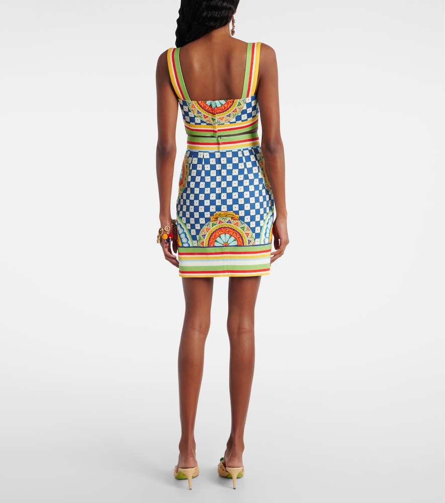 Dolce&Gabbana Cotton Patterned Miniskirt