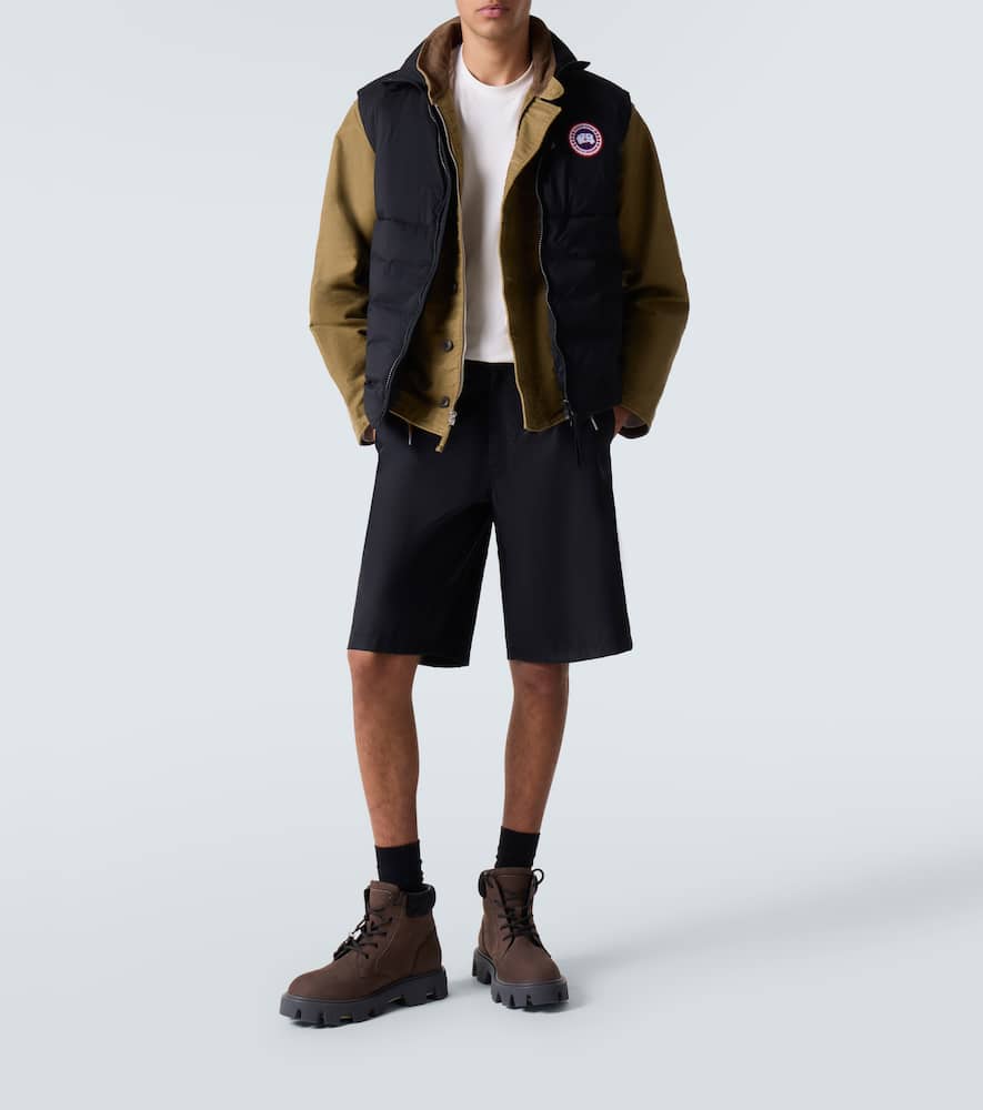 Canada Goose Charcoal Polyester Blend Freestyle Sleeveless Down Jacket In Black