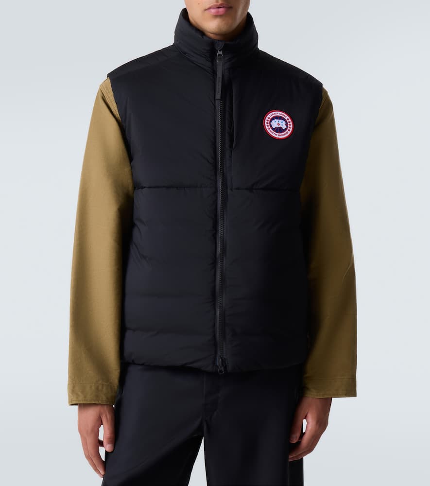 Canada Goose Charcoal Polyester Blend Freestyle Sleeveless Down Jacket In Black