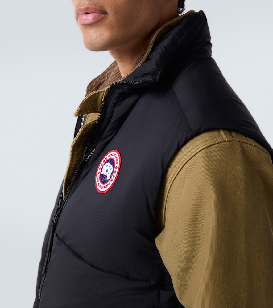 Canada Goose Charcoal Polyester Blend Freestyle Sleeveless Down Jacket In Black