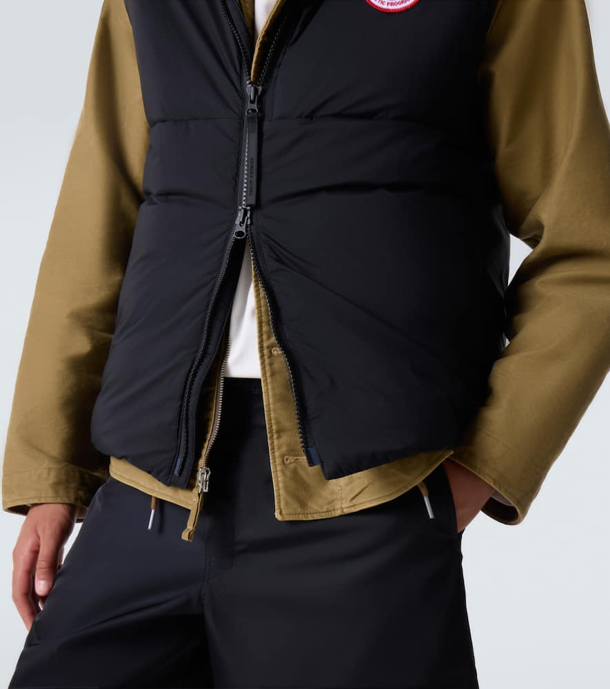 Canada Goose Charcoal Polyester Blend Freestyle Sleeveless Down Jacket In Black