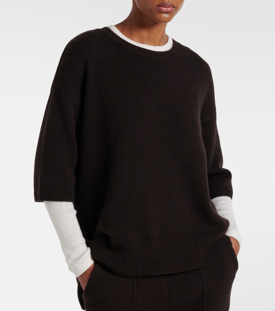 Lisa Yang Camille Cashmere Top In Brown