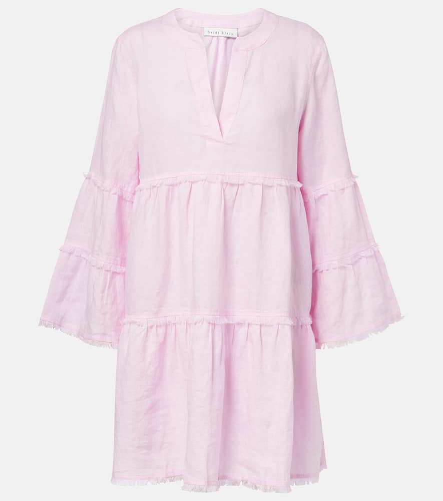Heidi Klein Baie De Cassis Tiered Linen Kaftan
