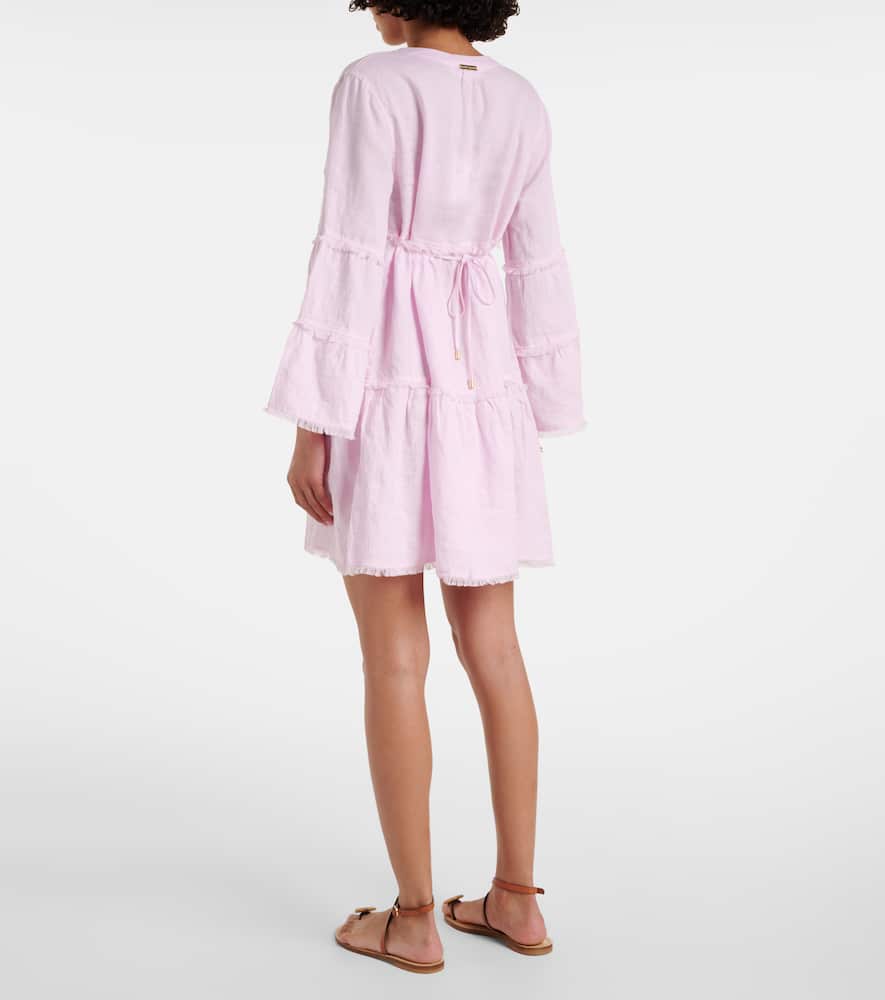 Heidi Klein Baie De Cassis Tiered Linen Kaftan