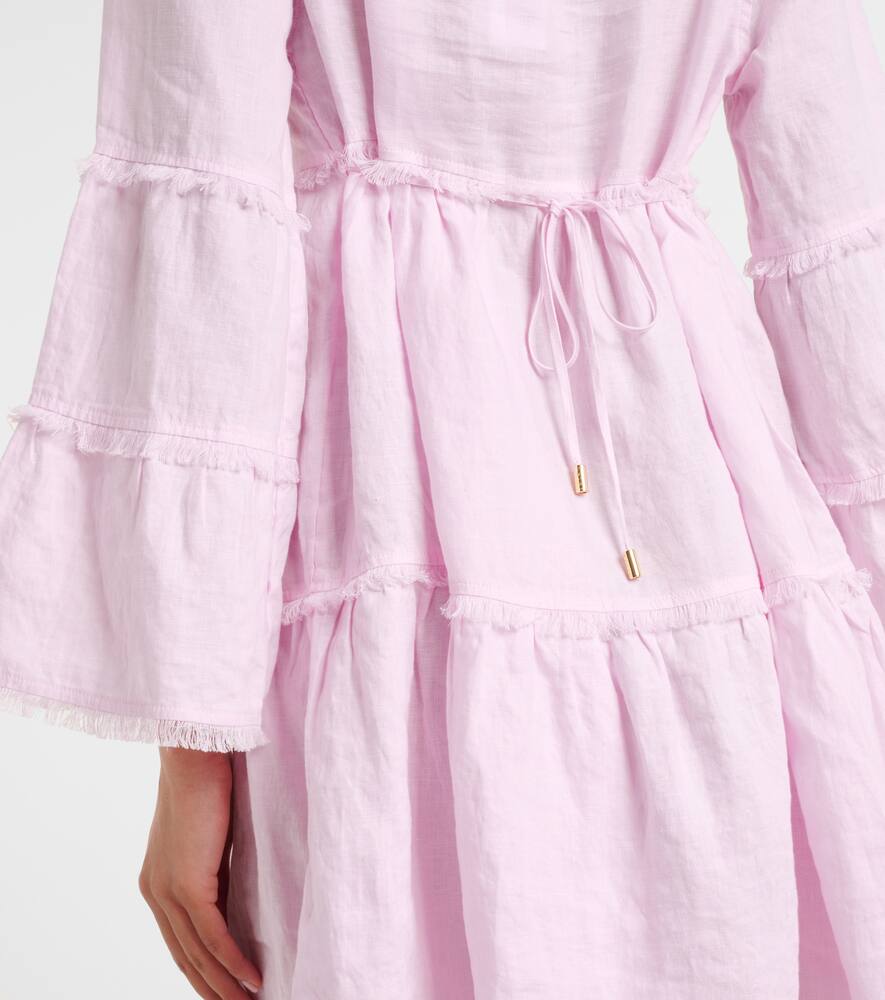 Heidi Klein Baie De Cassis Tiered Linen Kaftan