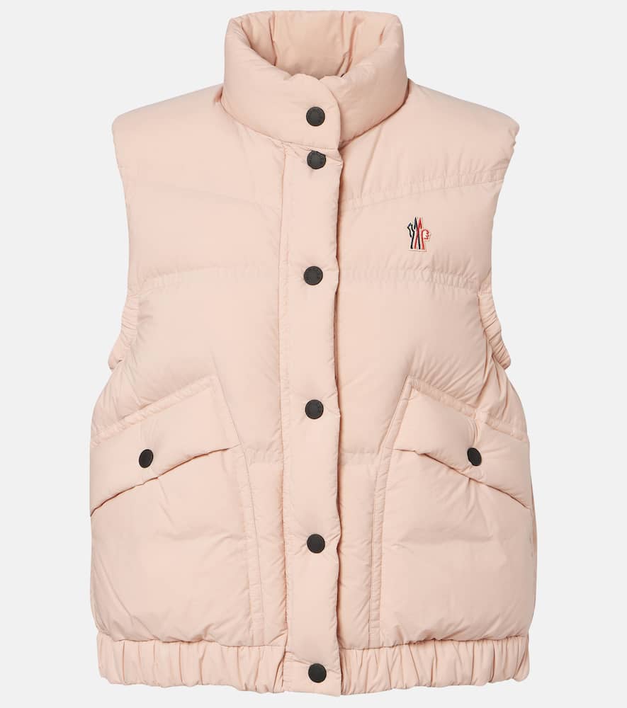 Moncler Baise Down Vest In Pink