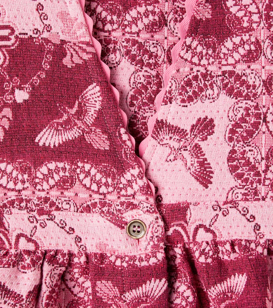 Bebe Organic Nina Needlepoint Cotton-blend Dress In Multi