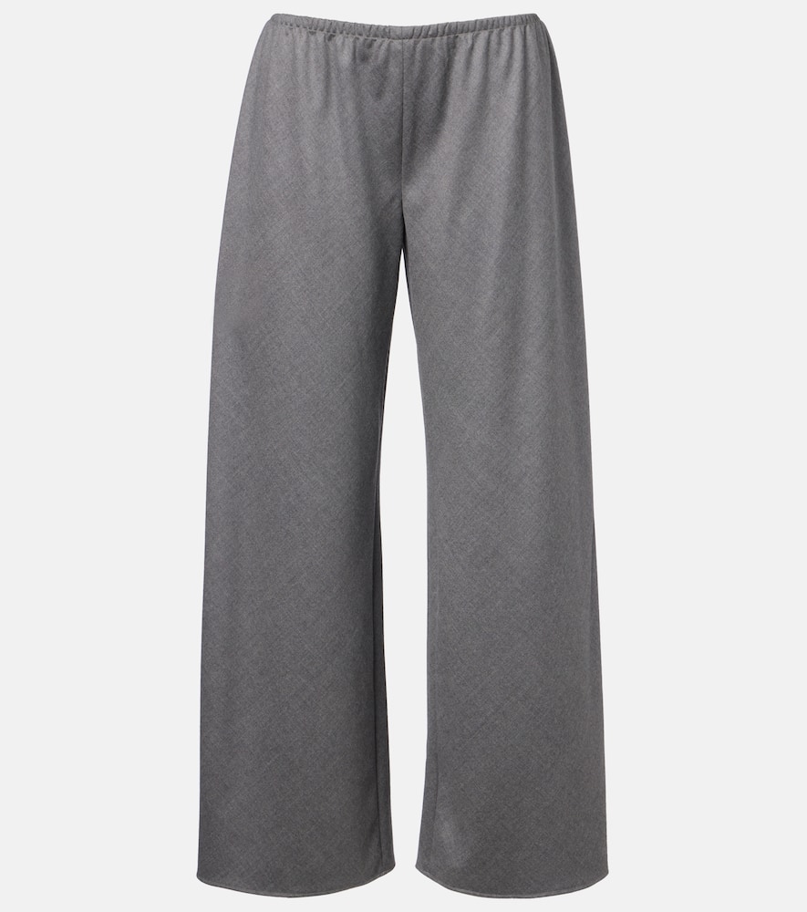The Row Gala Virgin Wool Wide-leg Pants In Gray