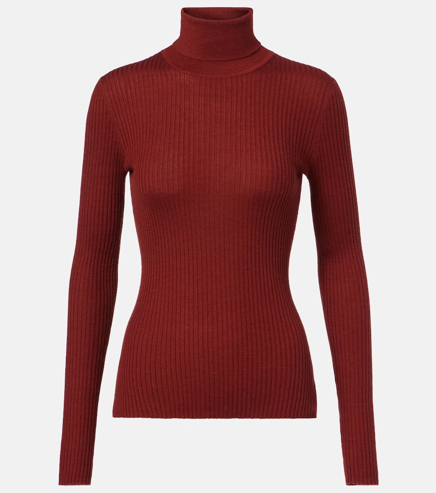Gabriela Hearst Peppe Cashmere And Silk Turtleneck In Red