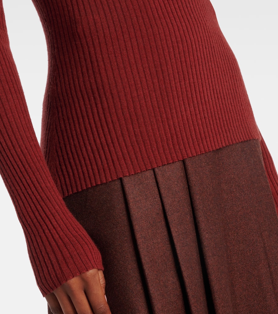 Gabriela Hearst Peppe Cashmere And Silk Turtleneck In Red