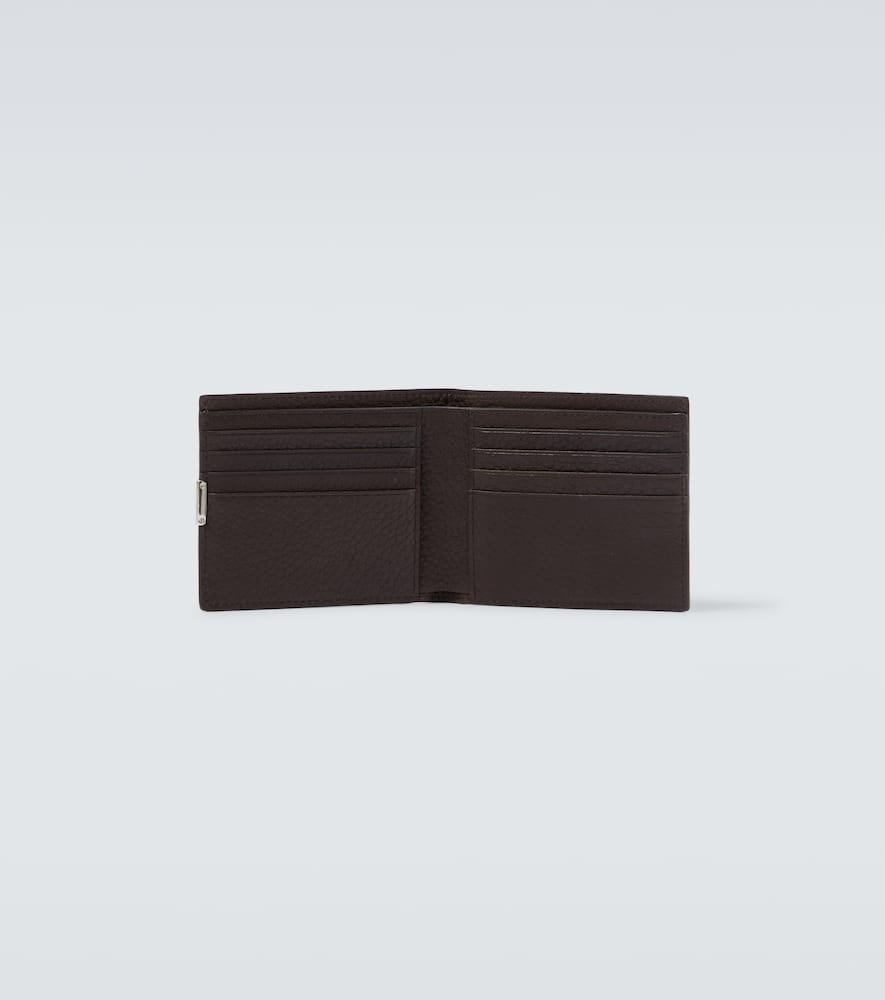Lemaire Soft Tab Leather Bifold Wallet In Brown