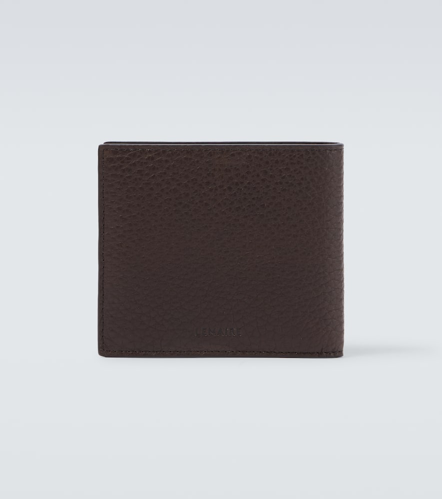 Lemaire Soft Tab Leather Bifold Wallet In Brown