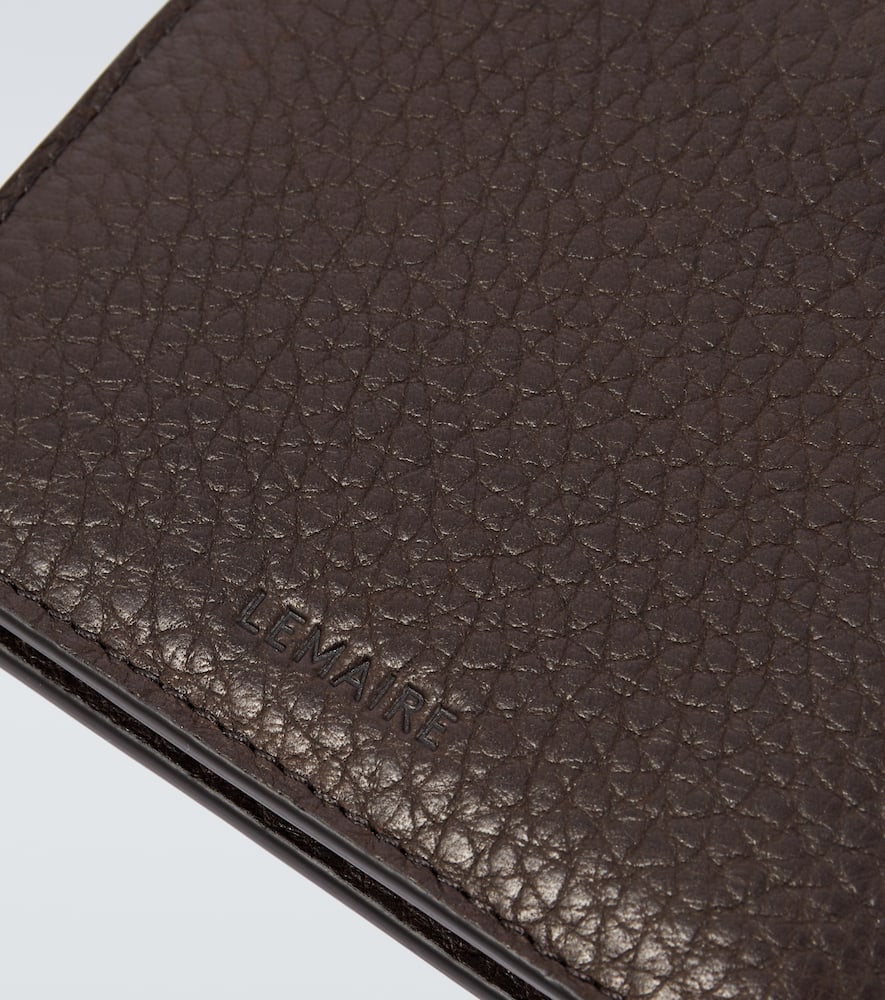 Lemaire Soft Tab Leather Bifold Wallet In Brown