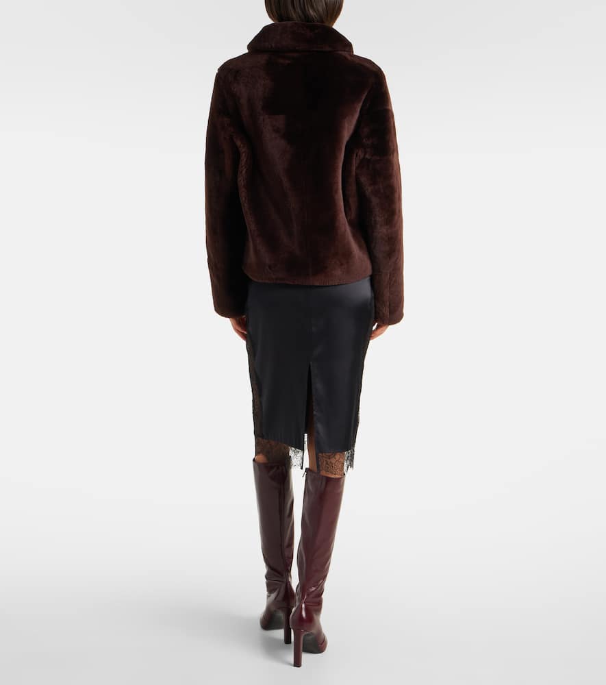 Yves Salomon Reversible Fur Jacket In Brown