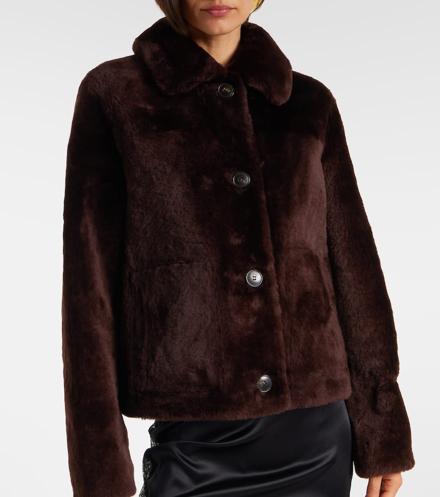 Yves Salomon Reversible Fur Jacket In Brown