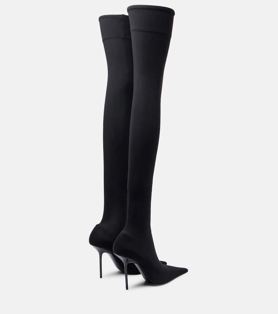 Victoria Beckham 100 Jersey Over-the-knee Boots In Black