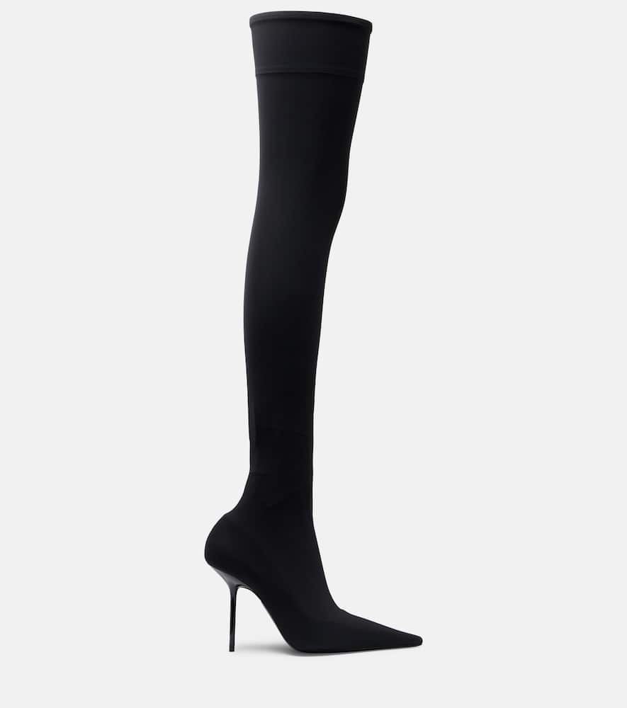 Victoria Beckham 100 Jersey Over-the-knee Boots In Black