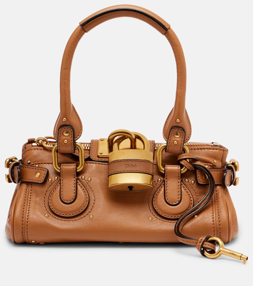 Chloé Small Paddington Padlock Top-handle Tote Bag In Brown
