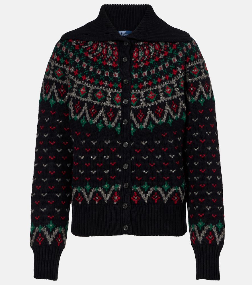 Polo Ralph Lauren Wool And Cotton-blend Cardigan In Black