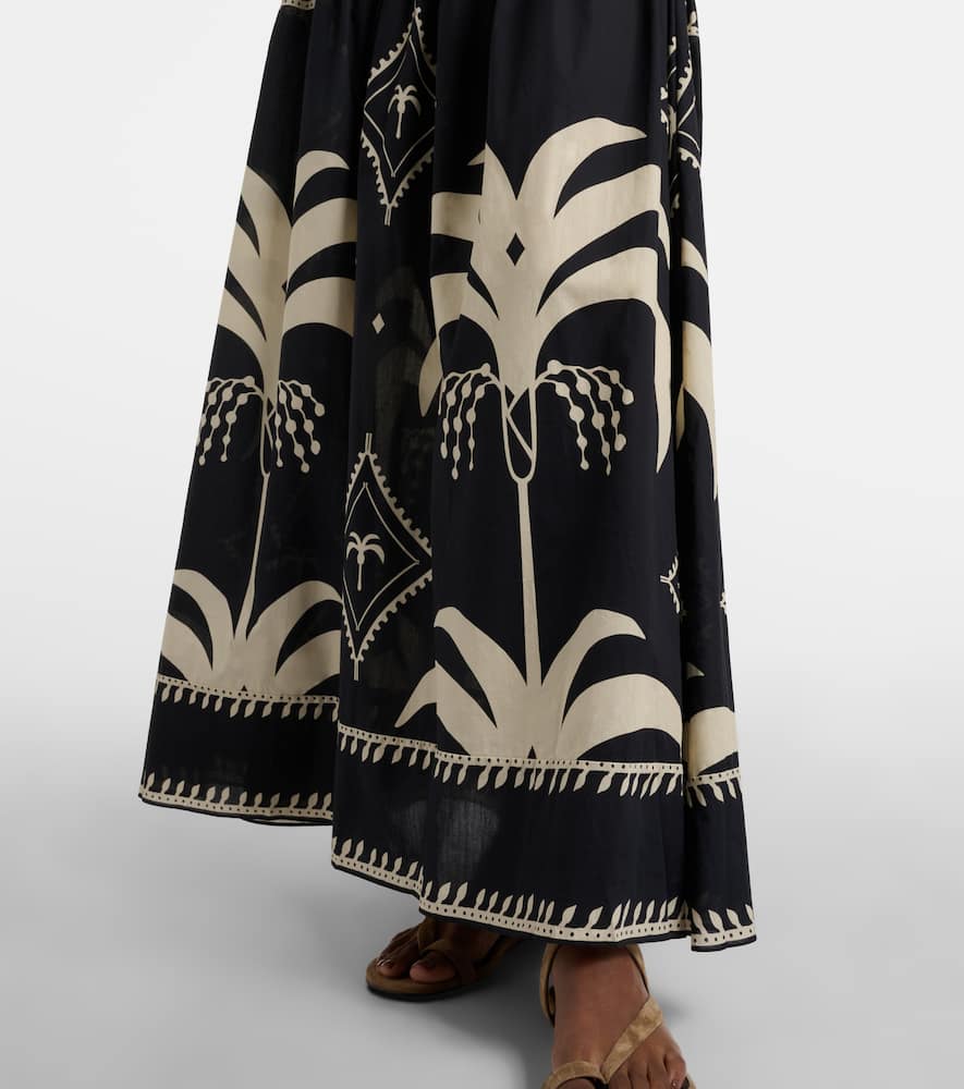 Johanna Ortiz Printed Cotton Maxi Dress In Multi