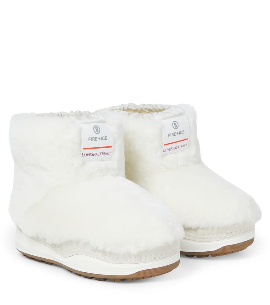 Bogner Meribel Shearling Snow Boots In White