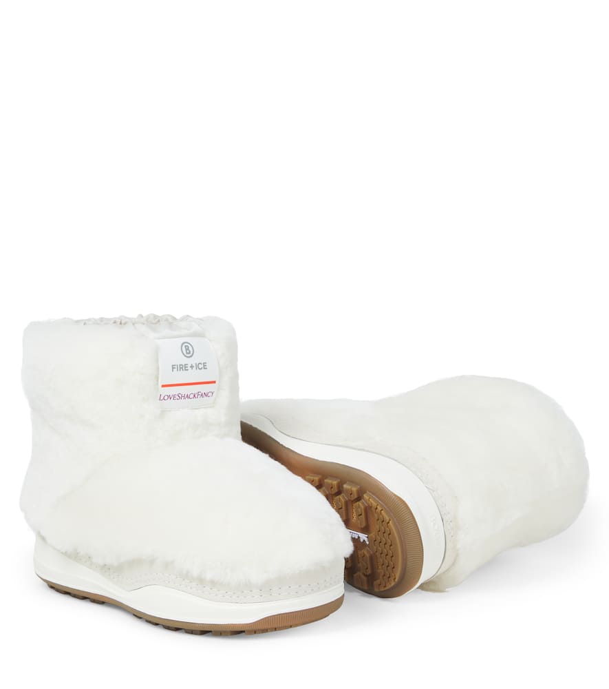 Bogner Meribel Shearling Snow Boots In White