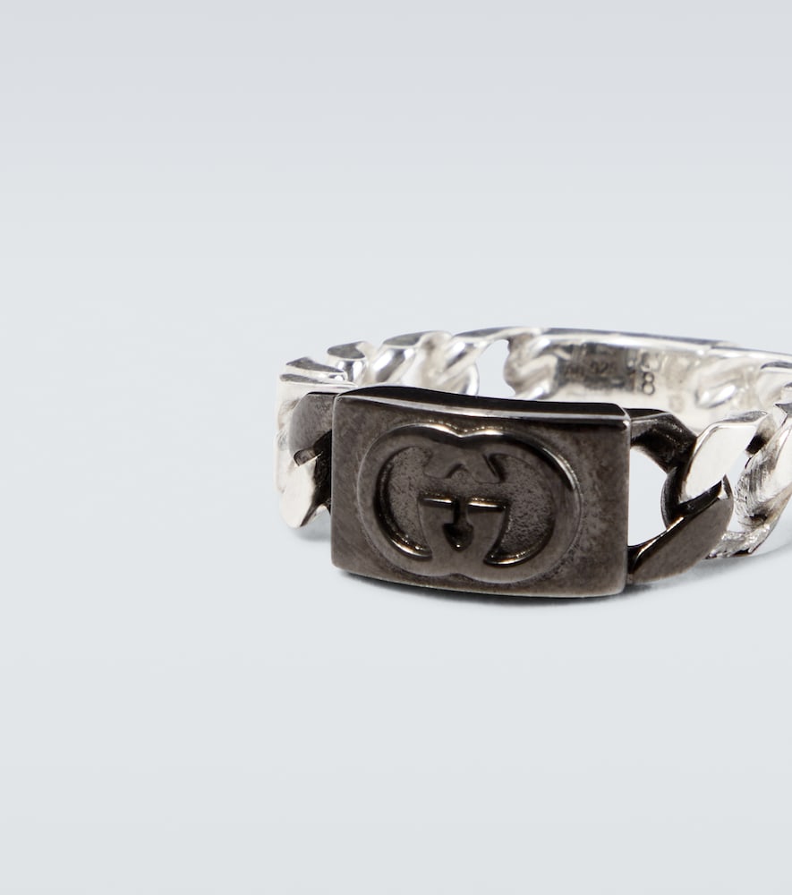  Gucci Gucci Interlocking G Sterling Silver Ring 